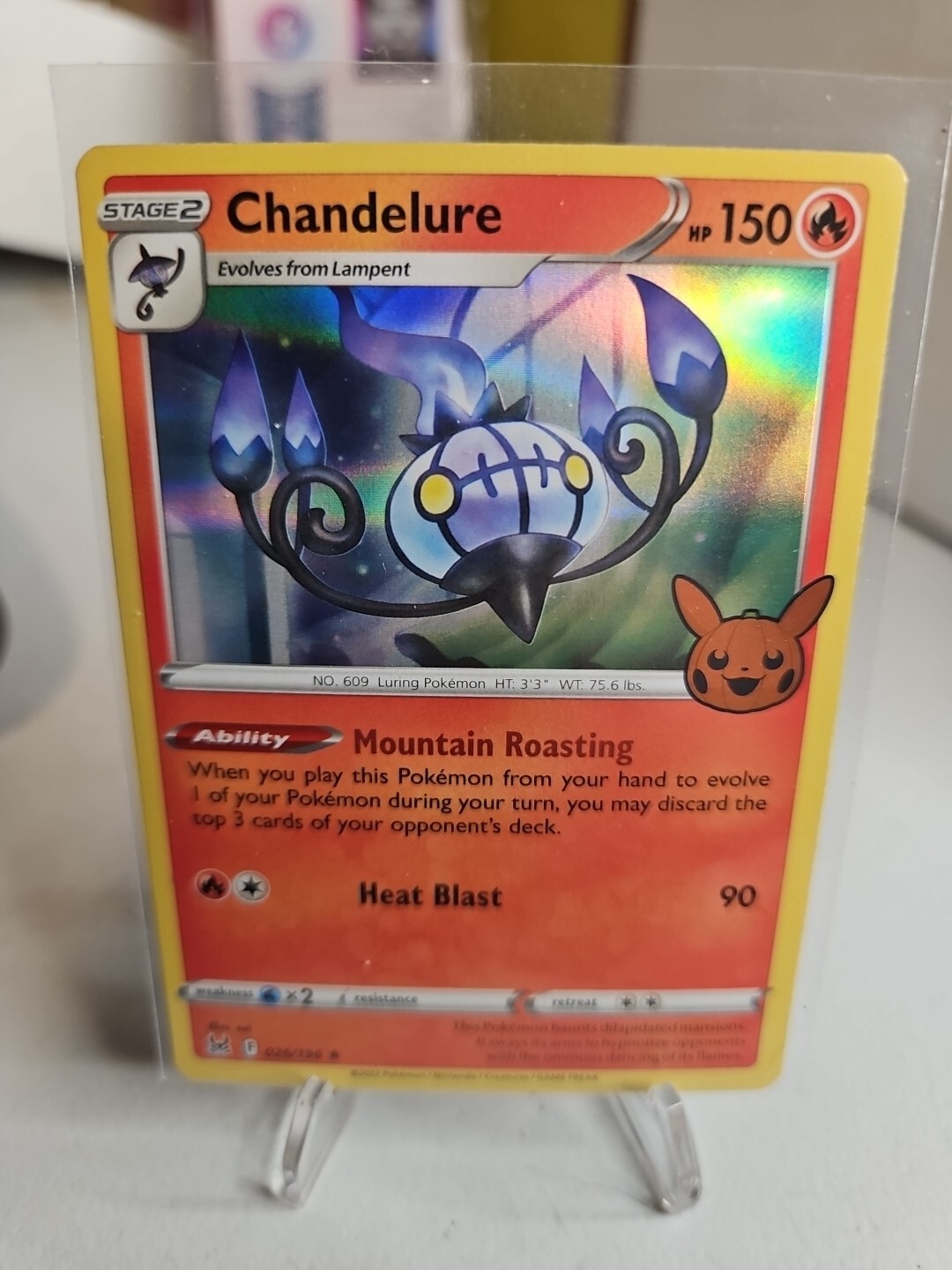 Chandelure 26/196 Trick-or-Trade BOOster Holographic Pokemon card