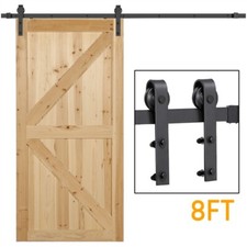 8 FT Kit Binario per Porta Anta Scorrevole Sistema Porte Kit Ferramenta 244 CM