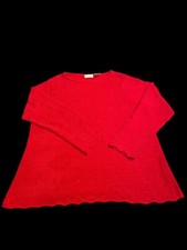White Stag Women XL 16/18 Knit Sweater Pullover Christmas Red Holiday Vibes