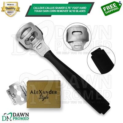 Pedicure Callous Callus Shaver Black Foot Hard Tough Skin Corn Remover 10 Blades