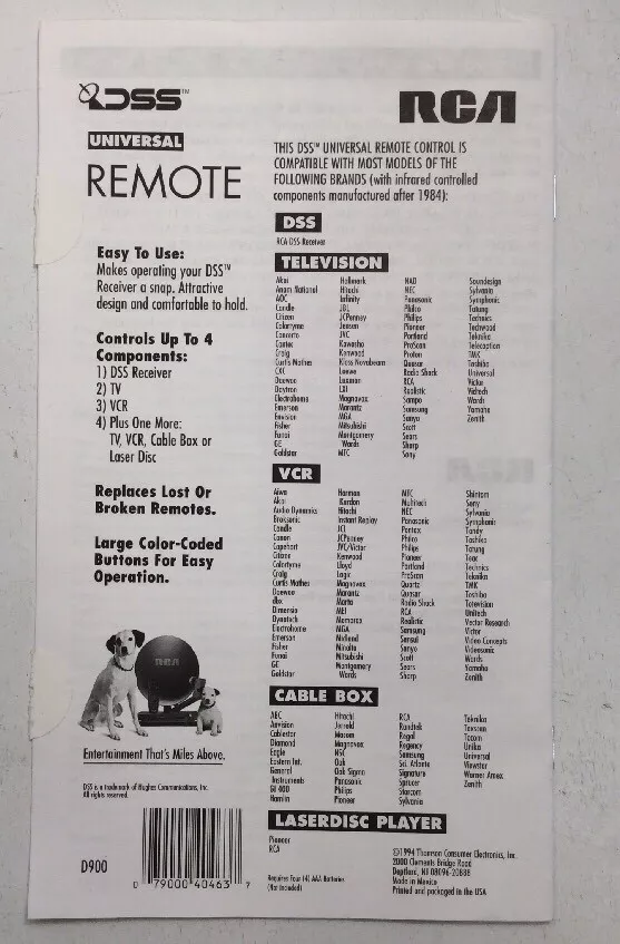 Rca universal remote instructions deals