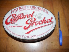 Scatola Latta Caffarel Prochet pastiglie caramelle cioccolata Torino ovale