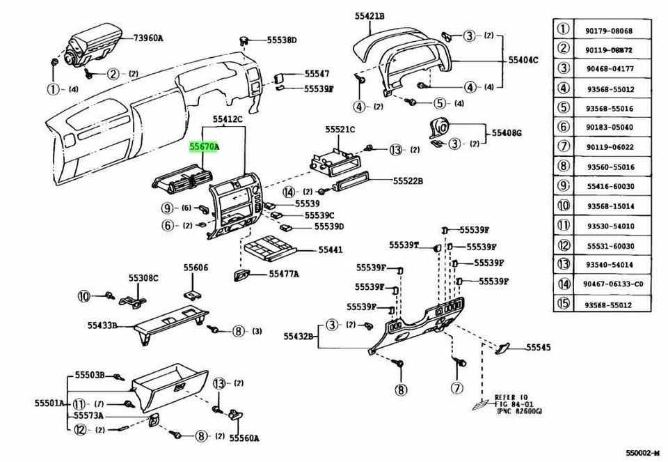 Toyota OEM LAND CRUISER PRADO KDJ90 Instrument Panel Center Register Assy JDM - Photo 2/4
