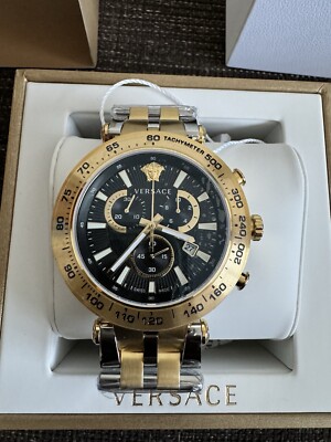Versace Watch 46mm Black Two-Tone Bracelet VEJB00622