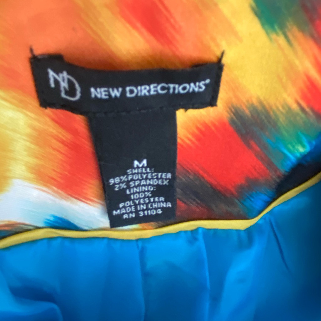 New Direction Bold Graphic Print Button Blazer - image 4