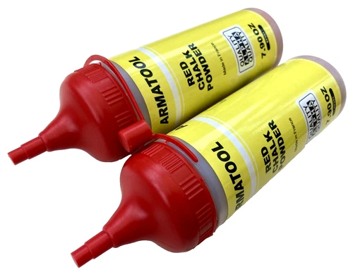 2 X Roofers ROAD MAXI LINE RED Chalk Marker Marking Roof Flask for Yellow Winder