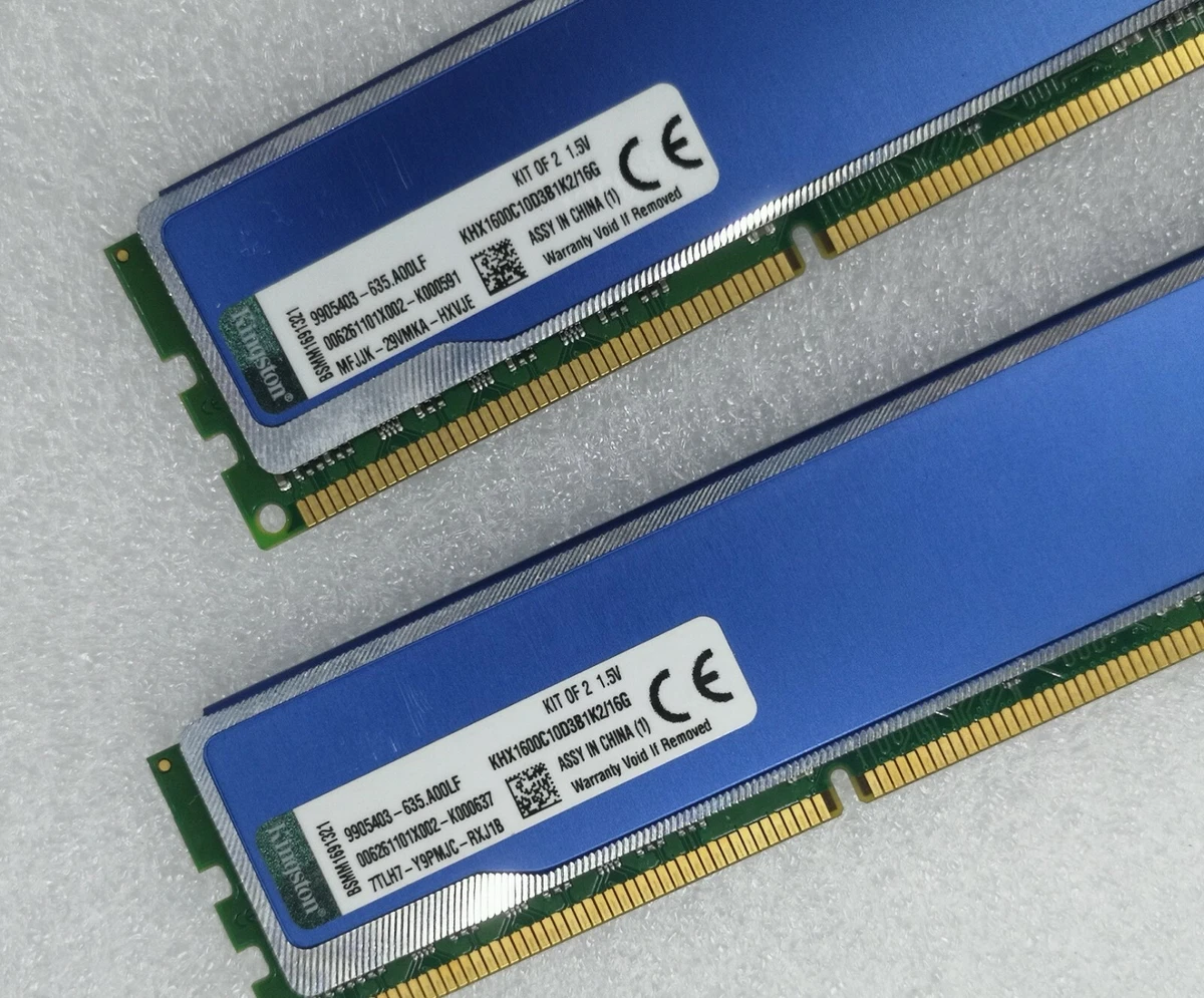 Kingston BLU 16GB Kit / 2 x 8GB 1600MHz RAM KHX1600C10D3B1K2/16G | eBay