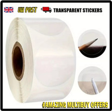 Clear Glossy Round Stickers Sticky Tape Discs Labels Seals Circle Sticker 25mm
