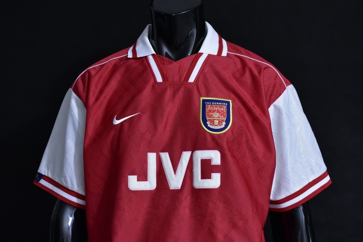 Nike Arsenal JVCロゴ 96-98 サイズM表記 1994-96 Arsenal Home Shirt Jvc Nike L (Top)