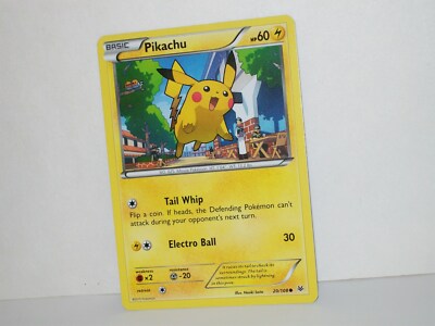 Pikachu 20/108 Pokemon Card XY Roaring Skies Tail Whip Power Mint