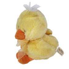Dan Dee Yellow Duck Plush Chick Duckling Bow 9" Easter Stuffed Animal Toy Lovey