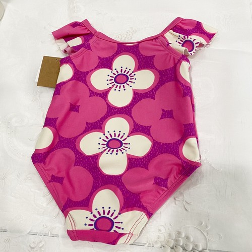 Tea Collection NWT Pink Purple Floral Swimsuit Sz 6-9 Mo - Picture 6 of 7
