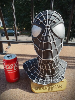AMAZING SPIDER-MAN * 3 MARVEL CUSTOM 3D BUST BLACK SUIT VENOM Statue Figure prop