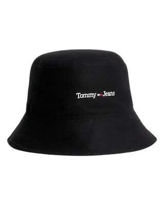 Chapeau Tommy Jeans Unisexe Coton Noir - Photo 1/2