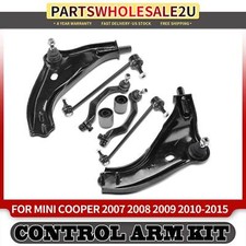8x Front Control Arm w/ Ball Joint & Tie Rod End & Bar Link for Mini Cooper 1.6L