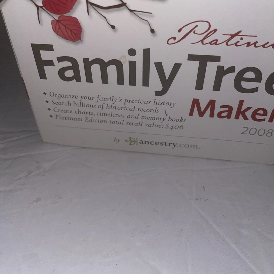 Family Tree Maker Platinum 2008 PC CD-ROM Software Ancestry Genealogy $406Value - Image 3 of 4