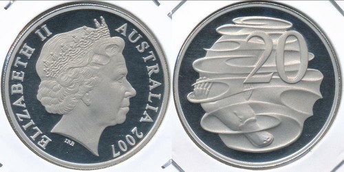 Australia 2007 Twenty Cents 20c Elizabeth II - Proof - Picture 2 of 3