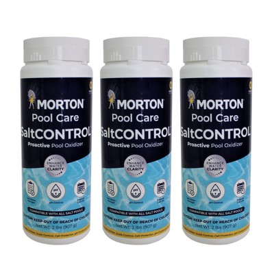 Morton Pool Care SaltCONTROL Proactive Saltwater Pool Oxidizer, 2 Pounds, 3 Pack