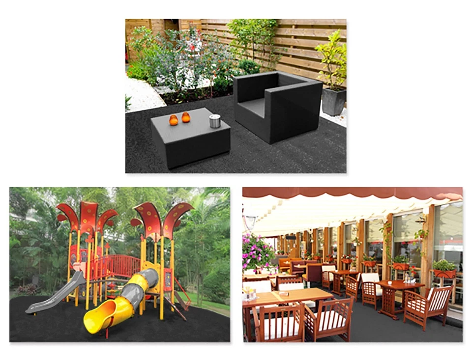 Césped Sintético Pasillo Negro 7Mm Casa Gimnasio Tienda Jardín Césped Sintético - Imagen 2 de 4