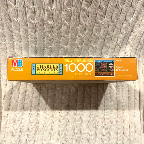Milton Bradley Puzzle CHARLES WYSOCKIS AMERICANA 1000 Pc Puzzle 4th Of July - Picture 5 of 9