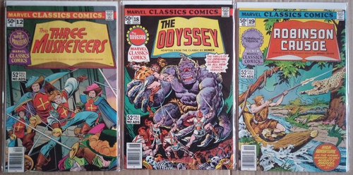 Marvel Classics Comics #12 18 19 Three Musketeers Odyssey Robinson Crusoe 52 Pgs - Bild 11 von 11