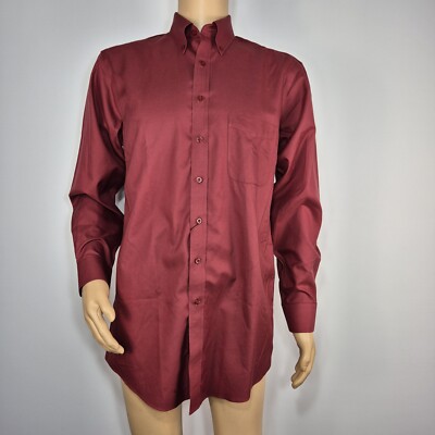 Roundtree Yorke Gold Label Men's Shirt Size 18.5 36/37 Tall Man Burgundy 18  | eBay