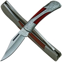 Herbertz Taschenmesser EdelstahlbeschläGe Mit Lasergravur Pakkaholz Backlock