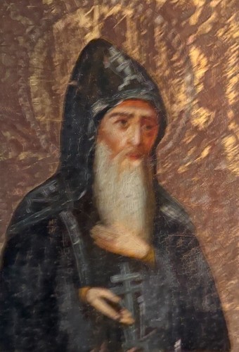 Autentica icona ortodossa del 1800 di San Teofilo (1370-1421): su legno - Foto 9 di 11