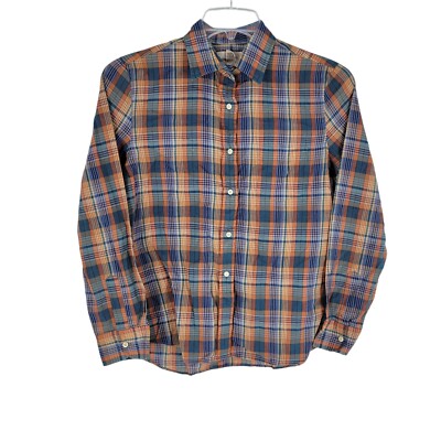Vintage Diane Von Furstenberg Plaid Button Up Blouse Size 16 (see measurements)