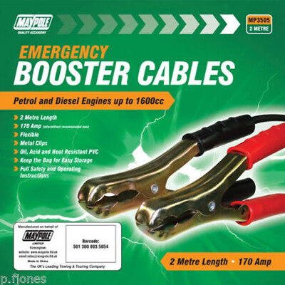 Maypole Battery Jump Maypole Booster Cables / Jump Leads 2m | eBay UK