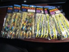 30Pc NEW Supertackle 4¾" Salmon Hoochies - Mylar Coat / Rusty Nail & Sweet Spot