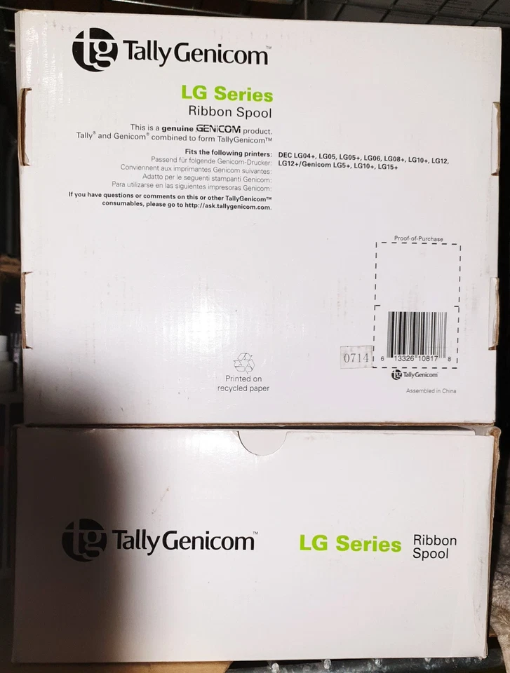 TALLY GENICOM Box of 6 GENUINE Ribbons LG SERIES 5+ 10+ 15+ DEC LG04+ See List - Image 3 of 3