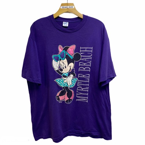 Vintage 90s Minnie Mouse Disney Myrtle Beach Graphic T Shirt Purple Sz Xl Ebay