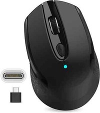 Racegt USB C Wireless Mouse, Type C Silent Mouse for Macbook Air/Pro, 2.4G Cordl