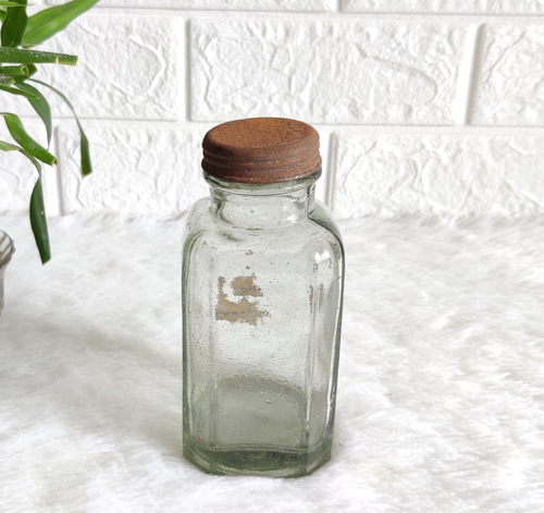 1950 Vintage Tooth Powder Dental Advertising Glass Bottle Decorative Props GS142 - Foto 3 di 7