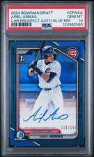 2024 Bowman Draft Cole Ariel Armas Auto True Blue Refractor /150🔥PSA 10🔥POP 3