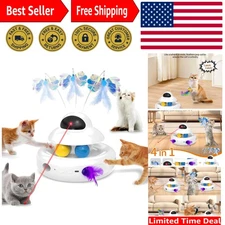 4-in-1 Interactive Cat Toy - Motion Activated & Rechargeable Fun for All Breeds