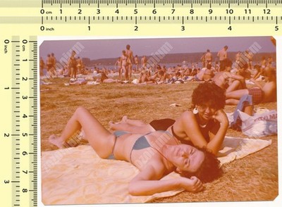 Yugoslavia Beach Scene c.1980s   Women Sunbathing, Summer Crowd Photo