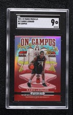 2021-22 Panini Prizm Draft Picks On Campus Kawhi Leonard #17 SGC 9 MINT 16rf