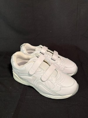 Womens EZ Strider Ultra-Zorb Walking Shoes White two strap~6.5W