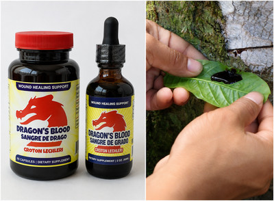 Sangre de Drago Drops & Capsules Combo Croton Lechleri Natural Herbal Supplement