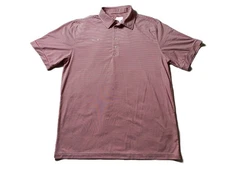 Oobe - Adult Medium Chik-fil-a Employee Work Hydrochill Red Striped Polo Shirt