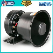200W PA Siren Horn Speaker 8 Ohm 135dB Waterproof Black Steel for Car Vehicle