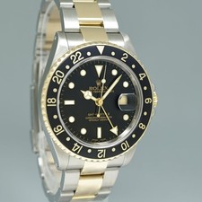 MINT 2000 Rolex GMT-Master 16713 Black Two-Tone Yellow Gold and Steel Oyster 3