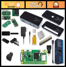 Raspberry Pi Zero W Starter Kit with Black Case, USB Power Supply Accessories