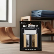 Suede and Nubuck Cleaning Essentials   Complete Brush Set with Eraser Included