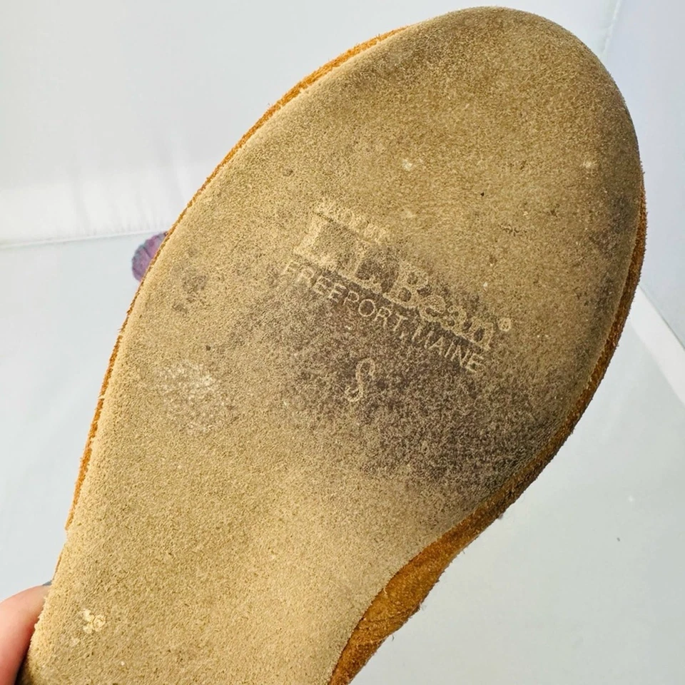 L.L. Calcetines deportivos de punto colorido Bean con suelas de gamuza para mujer talla pequeña (6-7) Foto 3 de 4