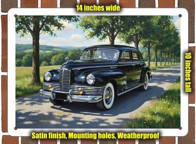 Metal Sign - 1947 Packard Henney Limousine Oil Painting - 14x10