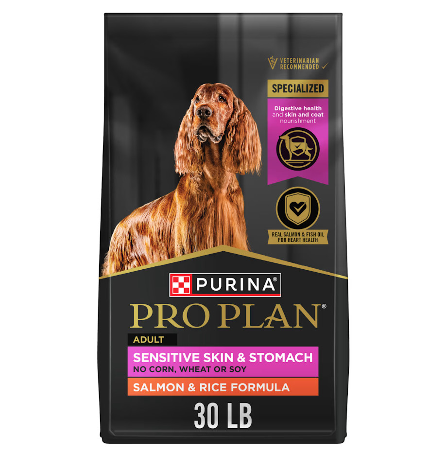 Purina Pro Plan Sensitive Skin & Stomach Salmon & Rice Formula Dry Dog Food 30LB