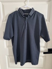 Daniel Cremieux Men's Gray Signature Collection Polo Shirt Short Sleeve Size S